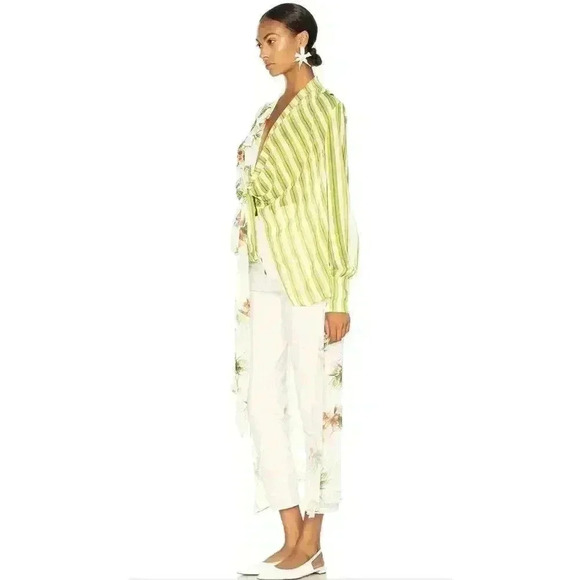 PATBO High Low Tunic Top Cover Up Beach Shirt Dress Floral Asymmetric $595 XS S - Picture 3 of 10